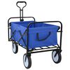 vidaXL Carrello a Mano Pieghevole Blu 94 x 53 x 99 cm Tessuto Oxford