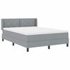 vidaXL Letto a molle con materasso Grigio chiaro 200 x 160 cm Tessuto