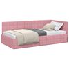 vidaXL Cornice del letto ad angolo Rosa 90 cm x 190 cm Velluto