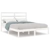 vidaXL Giroletto senza Materasso Bianco 120x200 cm Legno Massello Pino