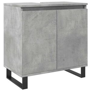 vidaXL Armadietto da Bagno Grigio Cemento 58x33x60cm in Truciolato