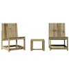 vidaXL Set Salotto da Giardino 3 pz in Legno Impregnato di Pino