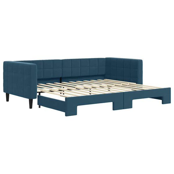 vidaXL Divano Letto con Letto Estraibile Blu 90x200 cm in Velluto
