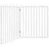 vidaXL Cancelletto per cani pieghevole 2 pannelli bianco 160 cm in legno di pioppo
