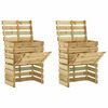 vidaXL Compostiere da Giardino Doghe 2 pz 80x50x100 cm Pino Impregnato