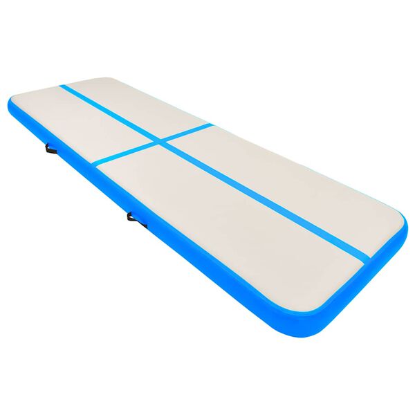 vidaXL Tappetino Ginnastica Gonfiabile con Pompa 300x100x20cm PVC Blu