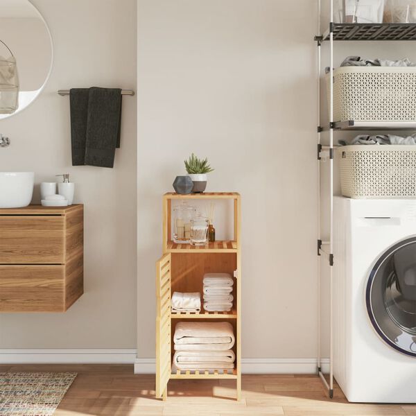 vidaXL Mobile da Bagno con Ripiano 36x33x87 cm in Bambù