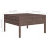 vidaXL Set Divani da Giardino 13 pz con Cuscini in Polyrattan Marrone