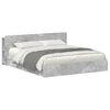 vidaXL Telaio del letto con storage Grigio Cemento 200 x 200 cm