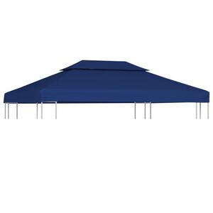 vidaXL Copertura Superiore per Gazebo a 2 Strati 310 g/m&sup2; 4x3 m Blu