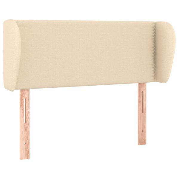 vidaXL Testiera ad Orecchio Crema 93x23x78/88 cm in Tessuto