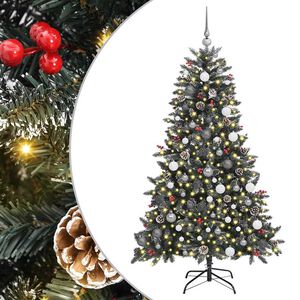 vidaXL Albero di Natale artificiale con 300 LED Verde 180 cm