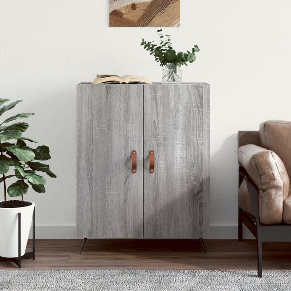 vidaXL Credenza Grigio Sonoma 69,5x34x90 cm in Legno Multistrato