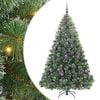 vidaXL Albero di Natale artificiale con 300 LED Verde 180 cm PE e PVC