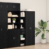 vidaXL Libreria con cassetto Rovere Nero 30 x 42.4 x 185.2 cm