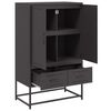 vidaXL Credenza Nera 68x39x111,5 cm in Acciaio