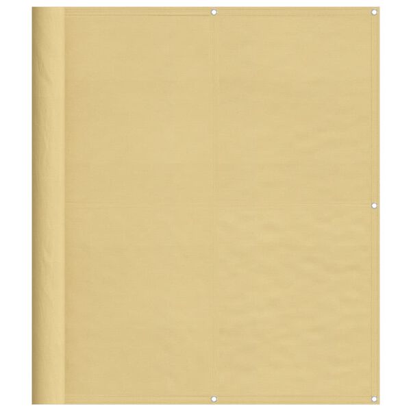 vidaXL Paravento da Balcone Sabbia 120x400 cm 100% Poliestere Oxford