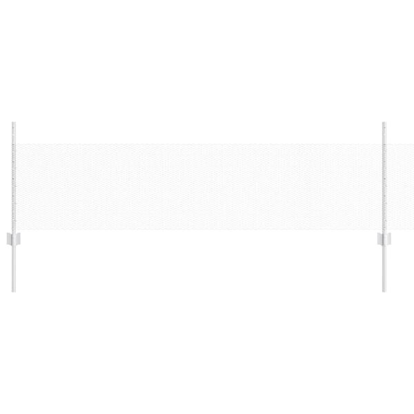 vidaXL Recinzione con Posto Argento 0,5 x 10 m Acciaio