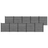 vidaXL Set di Recinzione 1737 x 186 cm WPC e Alluminio Grigio