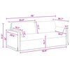 vidaXL Divano 2 pcs Grigio scuro 158 x 78 x 80 cm Tessuto