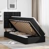 vidaXL Letto con Contenitore Nero 90 x 190 cm Pelle Sintetica