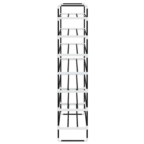 vidaXL Scarpiera con 7 Ripiani in Metallo e Plastica Nero