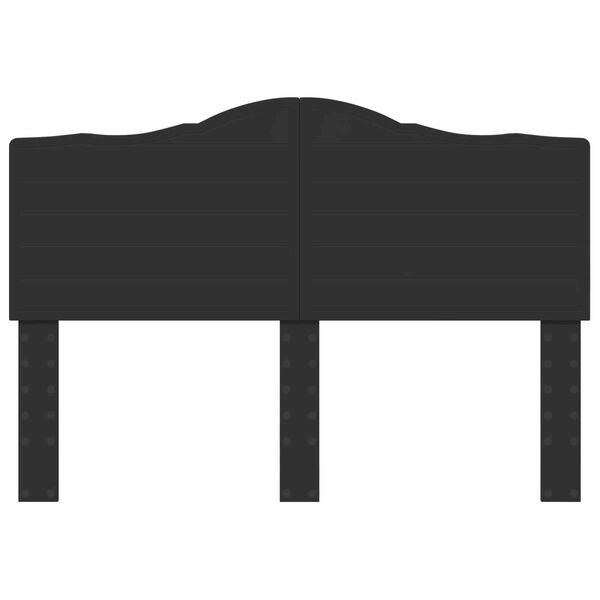 vidaXL Testiera con testiera Rovere Nero 150 cm Legno multistrato