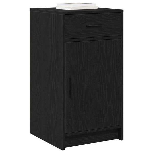 vidaXL Credenza Rovere Nero 40 x 40.5 x 75 cm Legno multistrato