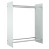 vidaXL Porta Legna Bianco 80x35x100 cm in Vetro Temperato