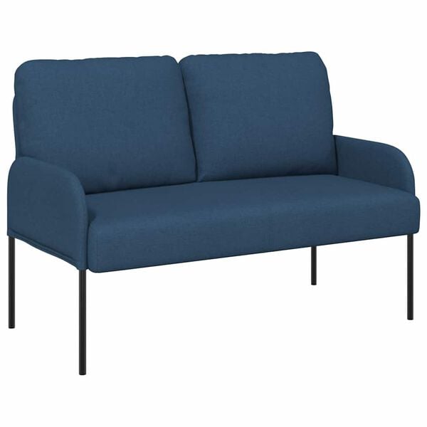 vidaXL Divani con cuscino 110cm Blu Legno compensato
