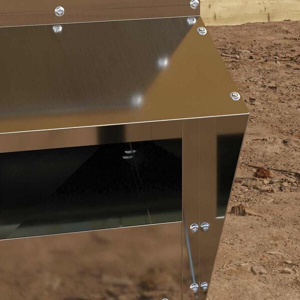 vidaXL Feeder per pollo Argento 20 x 25 x 35 cm Acciaio zincato