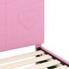 vidaXL Struttura letto bambini con testata Rosa 80 x 200 cm Tessuto
