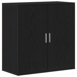 vidaXL Credenza Rovere Nero 79 x 38 x 80 cm Legno multistrato
