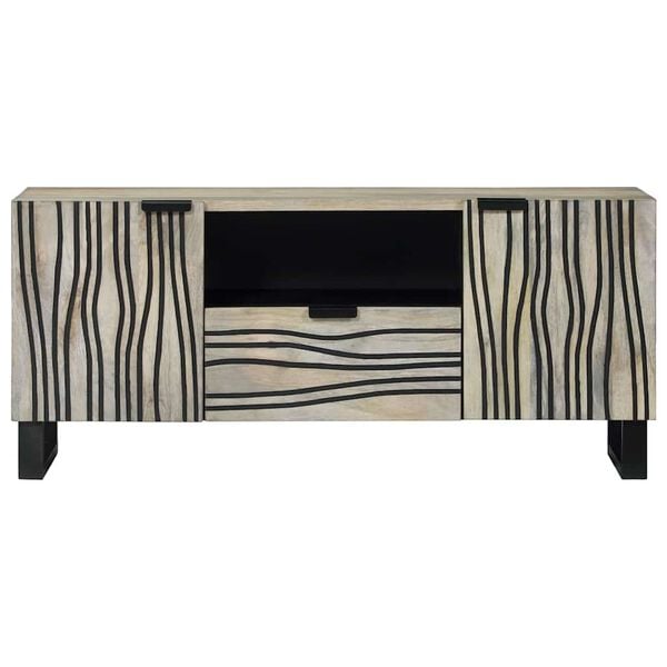 vidaXL Unit&agrave; TV con cassetto Bianco 105 x 33 x 46 cm Legno multistrato