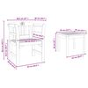 vidaXL Set da giardino con divano a rosa 3 pcs Naturale