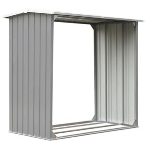 vidaXL Capannone da Giardino in Acciaio Zincato 172x91x154cm Grigio