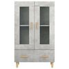 vidaXL Credenza Grigio Cemento 70x31x115 cm in Legno Multistrato
