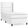 vidaXL Giroletto a Molle con Materasso Bianco 100x200 cm in Similpelle