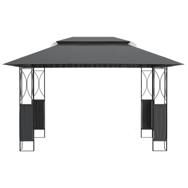 vidaXL Gazebo con Tetto Antracite 400x300x270 cm Acciaio