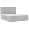 vidaXL Letto con Contenitore Grigio chiaro 200 x 200 cm Velluto