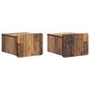 vidaXL Mobiletto da notte a muro 2 pz Legno antico 33 x 34,5 x 24 cm