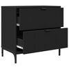 vidaXL Comodino con cassetto Nero 63.5 x 36 x 61 cm Legno multistrato