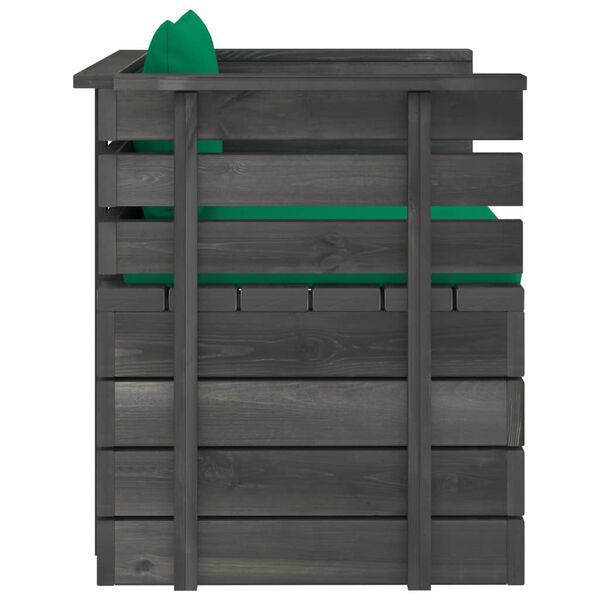 vidaXL Poltrona da Giardino con Cuscini in Legno di Pino