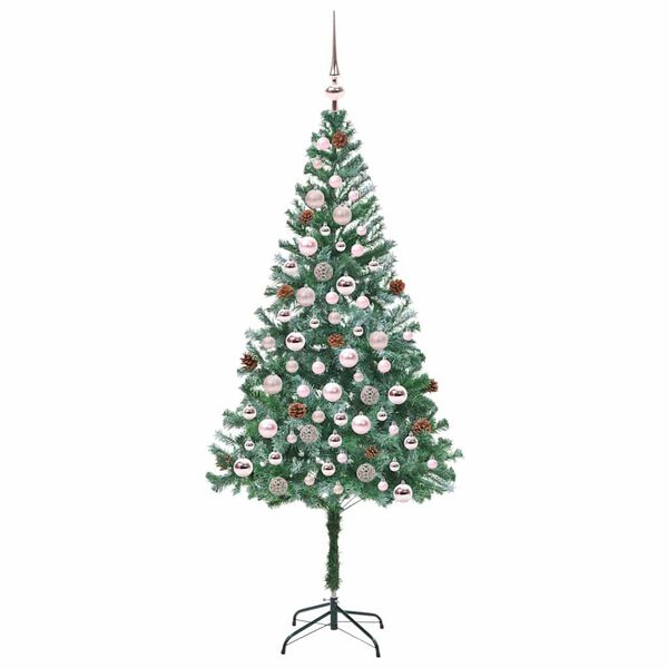 vidaXL Albero di Natale artificiale Verde 180 cm PVC e Acciaio