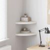 vidaXL Mensole Angolari 2pz Rovere e Bianco 35x35x3,8 cm in MDF