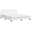 vidaXL Letto con Materasso Zadar Bianco 180x200 cm in Similpelle
