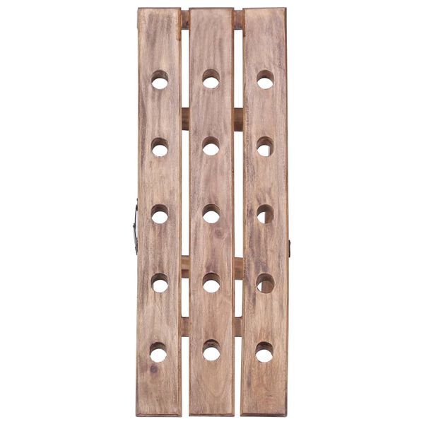 vidaXL Portavini da 15 Bottiglie 26x50x70cm Legno Massello di Mogano