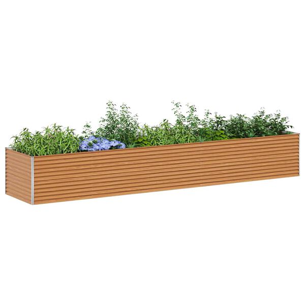 vidaXL Letto rialzato da giardino 485 x 100 x 68 cm Acciaio zincato