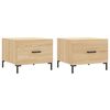 vidaXL Tavolini Salotto 2pz Rovere Sonoma 50x50x40cm Legno Multistrato