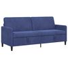 vidaXL Divano con Storage Blu Polizia 192 x 78 x 87 cm Poliestere